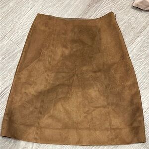 Elegant Tan Suede Skirt
